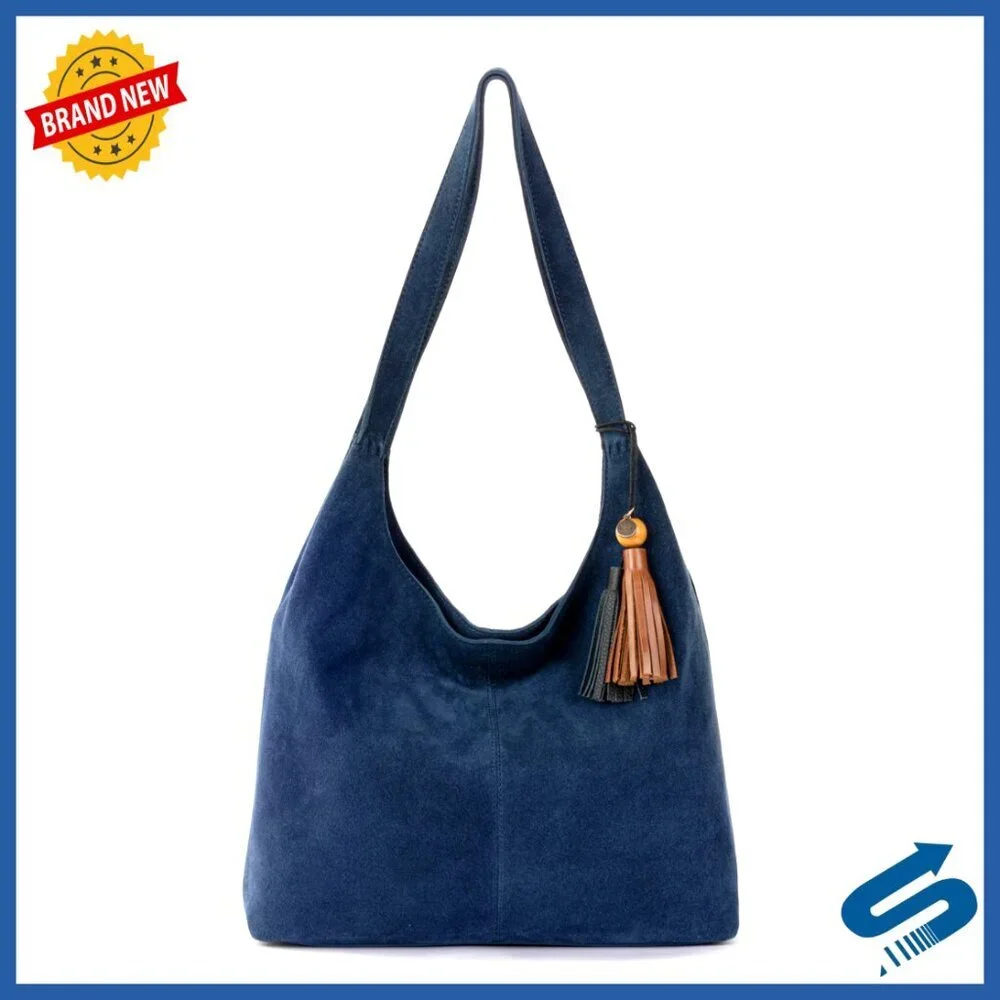 Premium Leather Hobo Bag Large Handbag Shoulder Strap Everyday Travel Purse